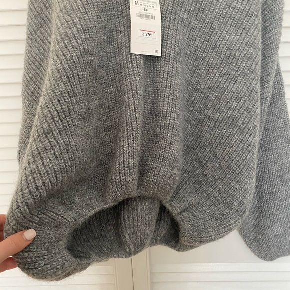 Grey knit slouchy Zara sweater - Picture 3 of 7